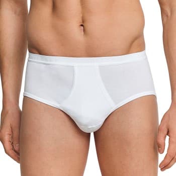 Schiesser Schiesser Original Classics Fine Rib Sport Brief Hvit bomull Small Herre