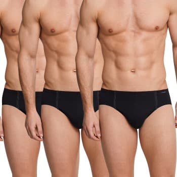 Schiesser Schiesser 3P Essentials Super Mini Briefs Svart bomull Medium Herre