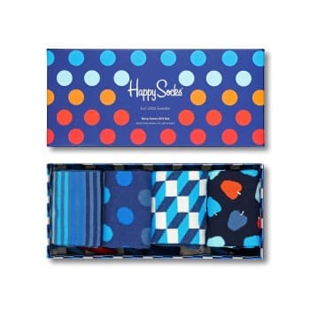 Happy Socks Happy socks Strømper 4P Navy Gift Box 650 Multi-colour-2 Str 41/46