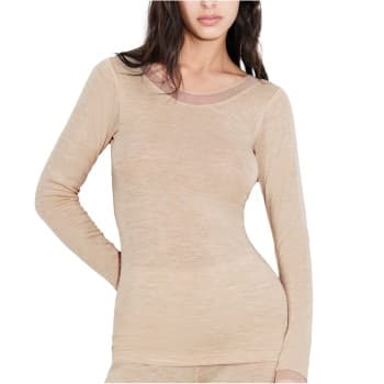Femilet Juliana Long Sleeve Benhvit merinoull 42 Dame