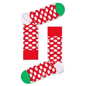 Happy Socks Happy socks Strømper 2P Big Dot Snowman Sock Rød Mønster bomull Str 41/46