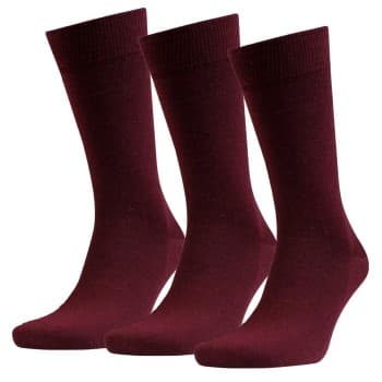 Amanda Christensen Strømper 3P Grade Merino Wool Sock Mørkrød Str 43/46