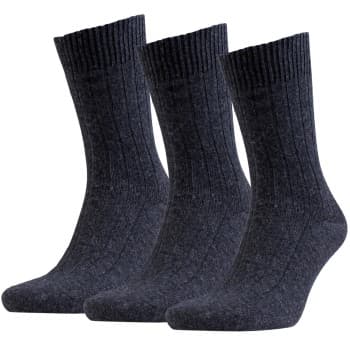 Amanda Christensen Amanda Christensen Strømper 3P Supreme Wool Sock Antracit Str 47/50