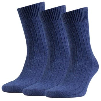 Amanda Christensen Amanda Christensen Strømper 3P Supreme Wool Sock Mørkblå Str 43/46
