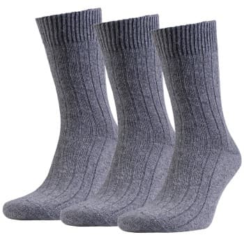 Amanda Christensen Amanda Christensen Strømper 3P Supreme Wool Sock Grå Str 47/50