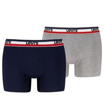 Levi's Levis 2P Sportswear Logo Base Boxer Blå/Grå bomull Medium Herre