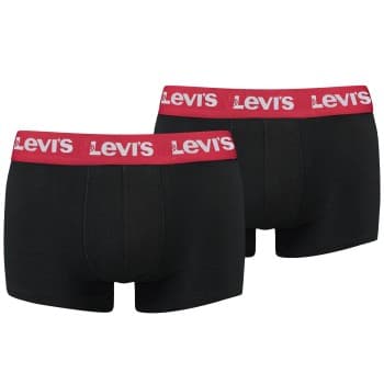 Levi's Levis 2P Base Trunk Svart/Rød bomull X-Large Herre