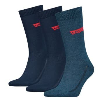 Levi's Levis Strømper 3P Base Regular Cut Sock Denimblå Str 39/42