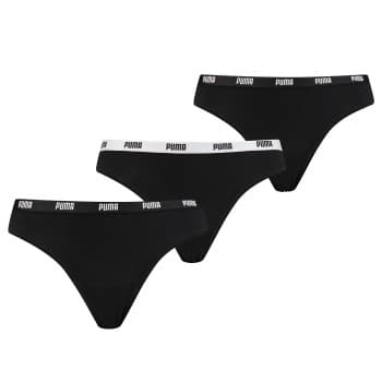 Puma Puma Truser 3P Iconic String Svart bomull Large Dame