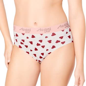 Sloggi Sloggi Truser 2P The 79 Maxi Printed Hvit/Rød bomull Small Dame