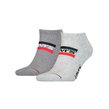 Levi's Levis Strømper 2P Sportswear Logo Low Cut Sock Grå Str 35/38
