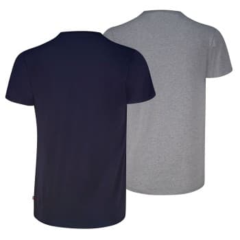 Levi's Levis 2P Base Crew Neck T-shirt Marine/Grå bomull Medium Herre