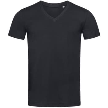 Stedman James Organic Men V-Neck Svart økologisk bomull XX-Large Herre