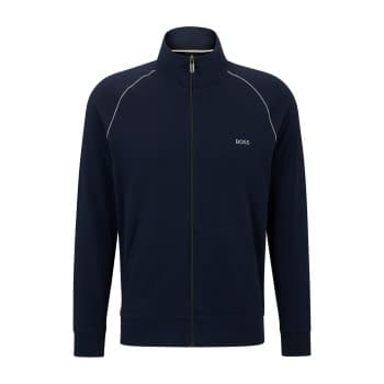 BOSS Mix and Match Zip Jacket Mørkblå bomull Medium Herre