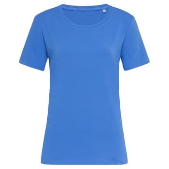 Stedman Claire Relaxed Women Crew Neck Blå ringspunnet bomull X-Small Dame