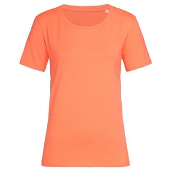 Stedman Claire Relaxed Women Crew Neck Aprikos ringspunnet bomull X-Small Dame