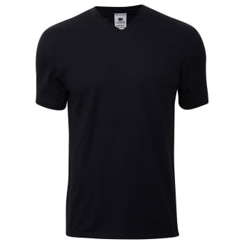 Dovre Dovre Single Jersey V-neck T-Shirt Svart bomull Small Herre