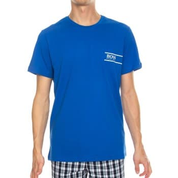 BOSS BOSS RN 24 Crew Neck T-shirt Kornblå bomull Medium Herre