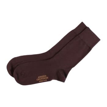 Amanda Christensen Amanda Christensen Strømper Noble Ankle Socks Mørkbrun Str 41/42