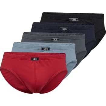 Jbs JBS 5P Organic Cotton Mini Slip Brief Svart/Rød økologisk bomull 3XL Herre