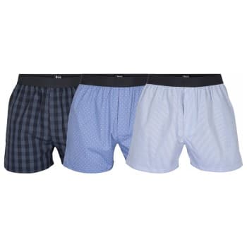 JBS 3P Organic Cotton Boxershorts Blå Mønster økologisk bomull Small Herre