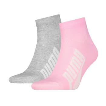 Puma Puma Strømper 2P Lifestyle Quarter Sock Rosa/Grå Str 39/42