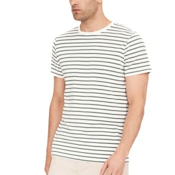 Resteröds Resteröds Bamboo Crew Neck Stripet 2XL Herre