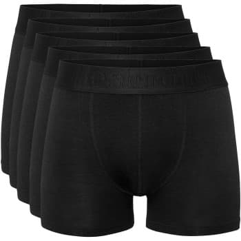 Resteröds Resteröds 5P Organic Cotton Boxer Svart økologisk bomull XX-Large Herre