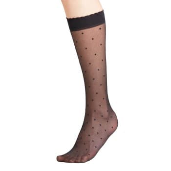 Falke Strømper Women Seasonal Dot Knee High 15 Den Svart polyamid Str 35/38 Dame