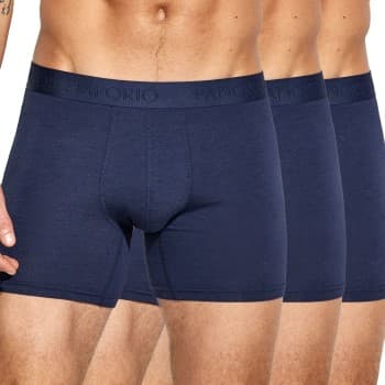 Panos Emporio Panos Emporio 3P Base Bamboo Cotton Boxer Marine XX-Large Herre