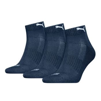 Puma Puma Strømper 3P Cushioned Quarter Sock Marine Str 35/38