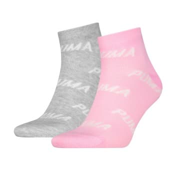 Puma Puma Strømper 2P BWT Quarter Sock Rosa/Grå Str 35/38