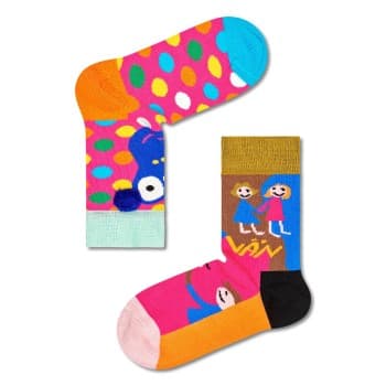Happy socks Strømper Rock Your Socks Friend Kids Sock Rosa Mønster bomull 7-9 år Barn