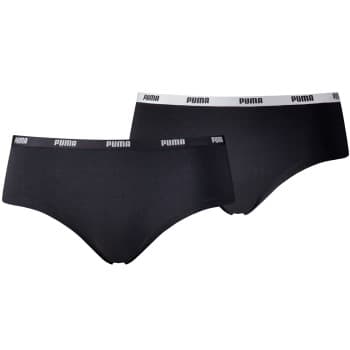 Puma Puma Truser 2P Iconic Solid Hipster Svart Large Dame