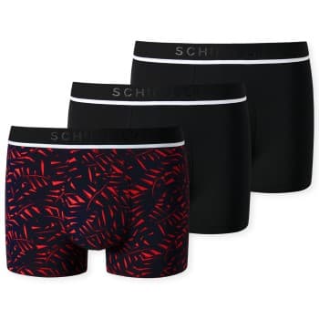 Schiesser 3P 95-5 Organic Cotton Rio Boxer Marine/Rød bomull Small Herre