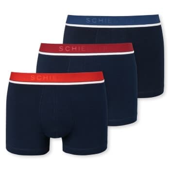 Schiesser 3P 95-5 Organic Cotton Rio Boxer Svart/Rød bomull X-Large Herre