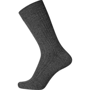 Egtved Egtved Strømper Wool Broadrib Sock Mørkgrå ull Str 40/43