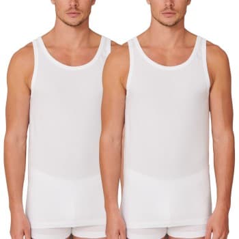 Schiesser 2P 95-5 Organic Cotton Athletic Shirt Hvit økologisk bomull Small Herre