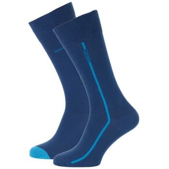 BOSS BOSS Strømper 2P Logo Line Sock Blå Str 39/42