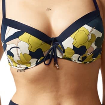 Chantelle Chantelle Flowers Underwire Bikini Bra Blå m blomster G 80 Dame
