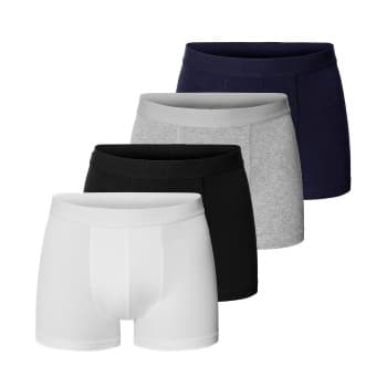 Bread and Boxers Organic Cotton Boxers 4P Mixed økologisk bomull X-Small Herre