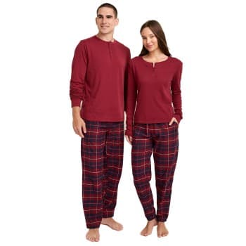 Jockey Pyjama 11 Mix Cotton Marine/Rød bomull 2XL Herre