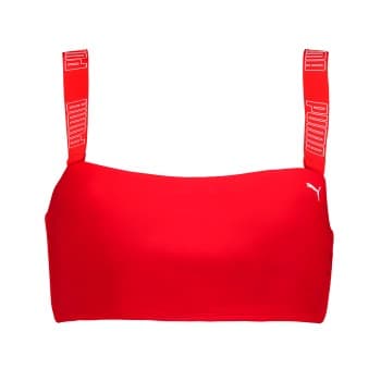 Puma Puma Bandeau Bikini Top Rød Large Dame