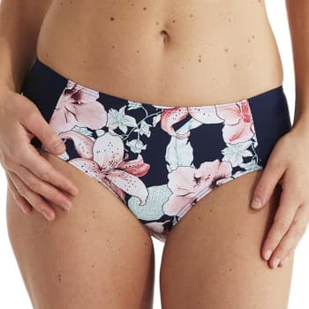 Damella Damella Scarlett Pink Lillies Tai Bikini Brief Blå/Rosa 48 Dame