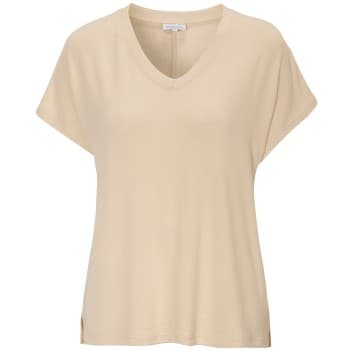 Damella Damella Knitted Lounge T-Shirt Sand XX-Large Dame