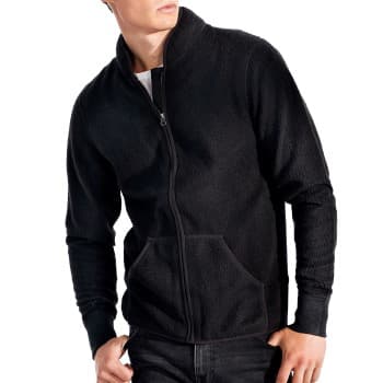 Bread & Boxers Bread and Boxers Fleece Jacket Svart polyester X-Large Herre