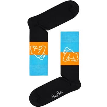 Happy Socks Happy socks Strømper Mountain Gorillas Sock Svart bomull Str 36/40