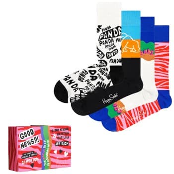 Happy Socks Happy socks Strømper 4P WWF Gift Box Mixed bomull Str 41/46