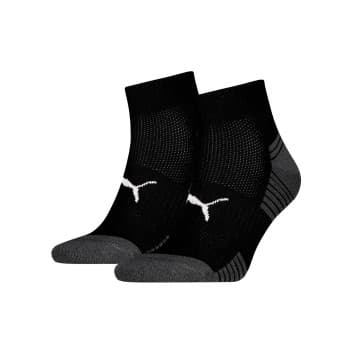 Puma Puma Strømper 2P Sport Cushioned Quarter Socks Svart Str 35/38