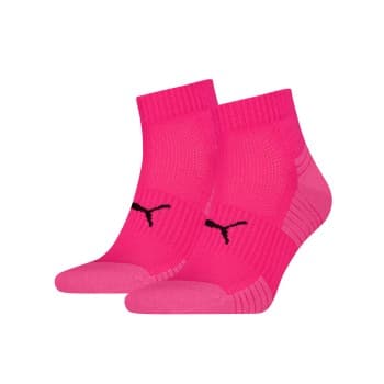 Puma Puma Strømper 2P Sport Cushioned Quarter Socks Rosa Str 35/38